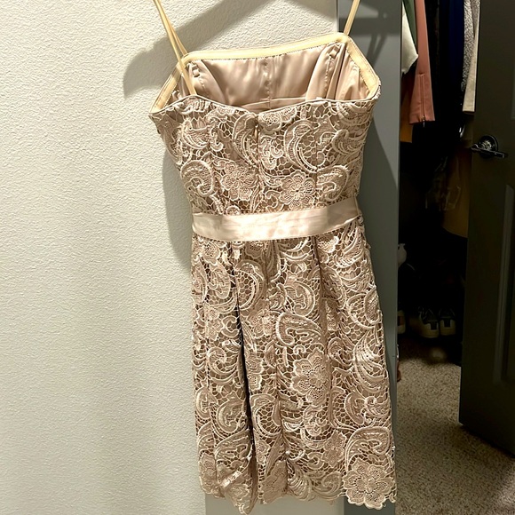 Beautiful, elegant, beige strapless dress. - Picture 2 of 3